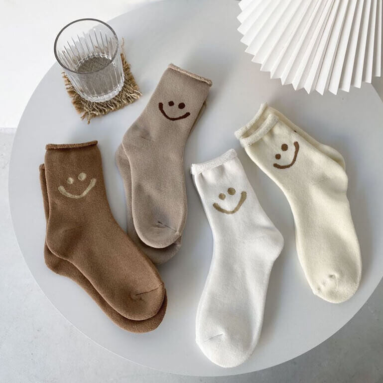 CALORA_ Happy Face Sokkenpakket met Vrolijke Gezichtjes voor Elke Outfit