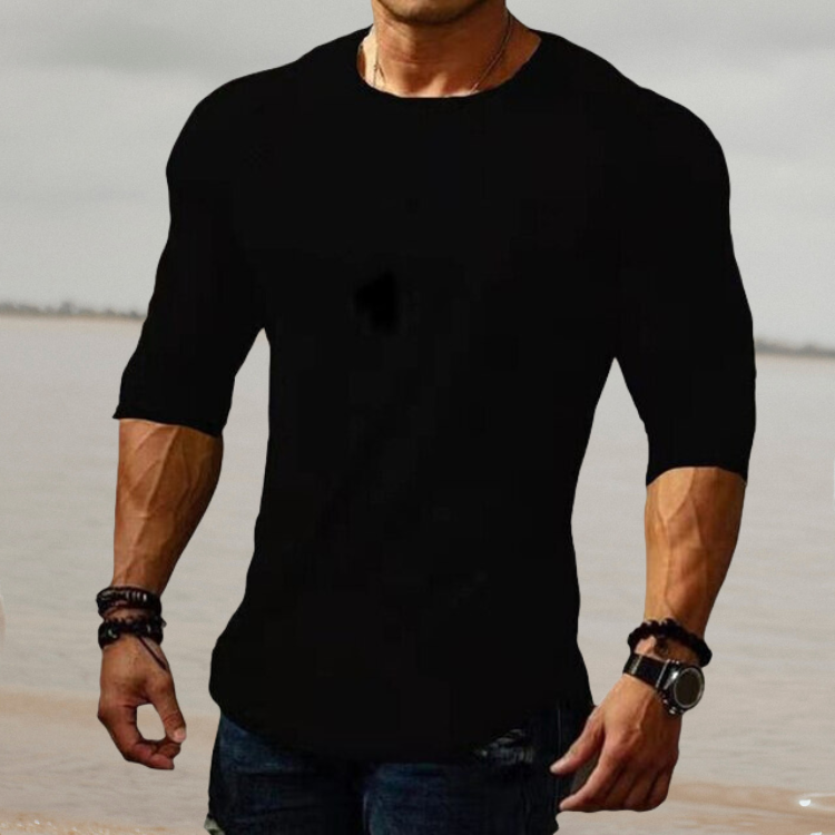 CALORA_ Vincenzo & Co | Slim fit stretch shirt met lange mouwen