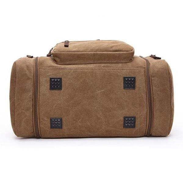 CALORA_ Ruim Canvas Reiszak met Rits en Schoenenvak - 11,8H x 9,8D x 20,9W