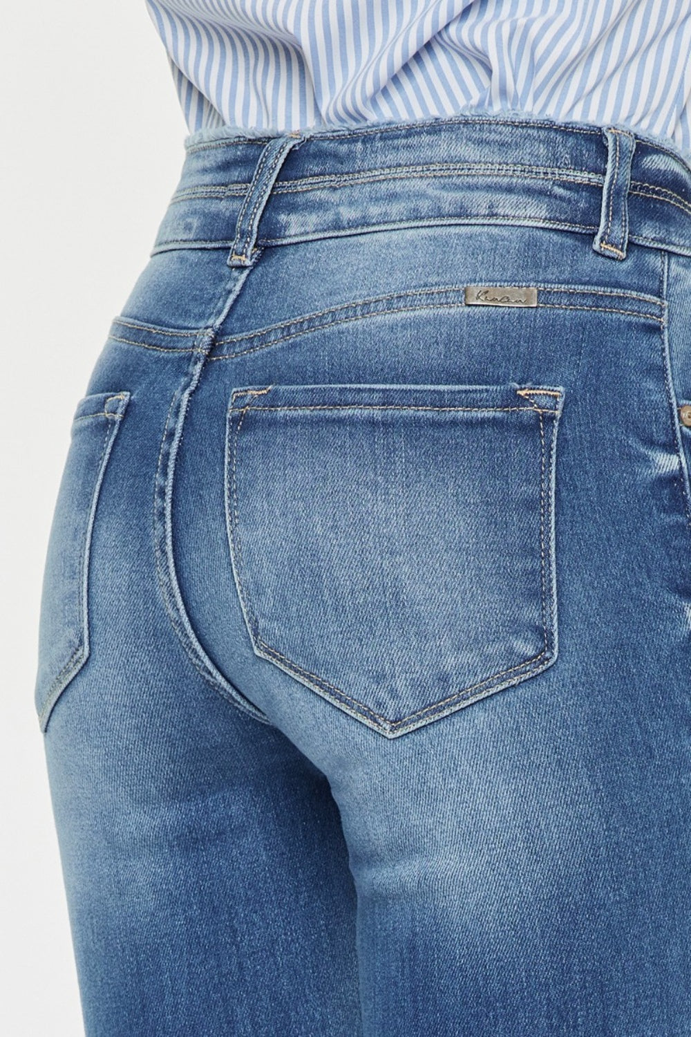 Gewassen denim skinny Spijkerbroek met ruwe rand