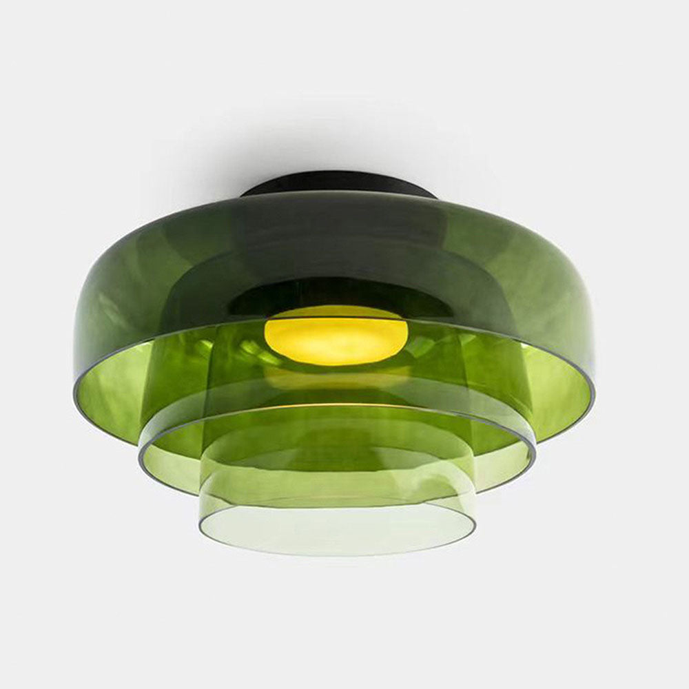 CALORA_ Middeleeuwse Flush Mount Glazen Plafondlamp - D42 x H11cm, D40 x H18cm, D42 x H26cm