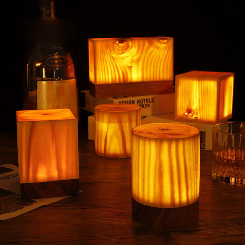 CALORA_ Artelune | Houten LED Tafellamp met Accu en Touch Control