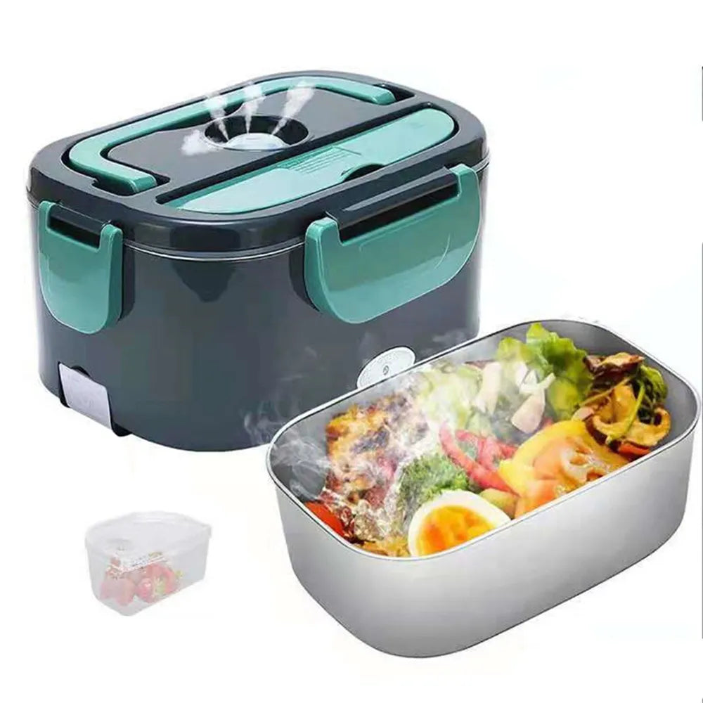 CALORA_ FreshPrep | 2-in-1 RVS Verwarmbare Lunchbox - 1.5L - voor onderweg