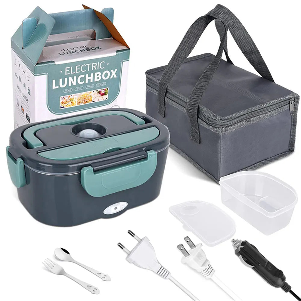 CALORA_ FreshPrep | 2-in-1 RVS Verwarmbare Lunchbox - 1.5L - voor onderweg