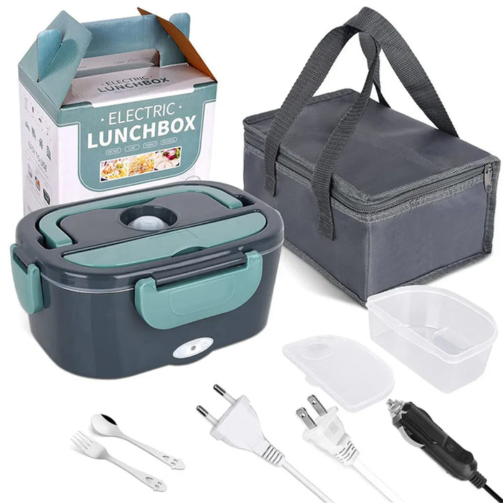 CALORA_ FreshPrep | 2-in-1 RVS Verwarmbare Lunchbox - 1.5L - voor onderweg
