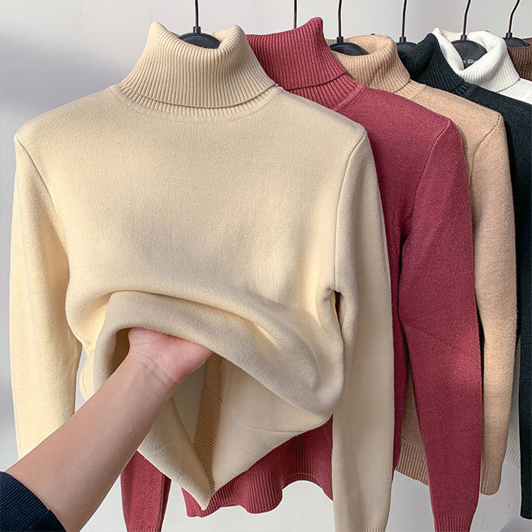CALORA_ Veer | Dames herfst- en wintertrui met coltrui