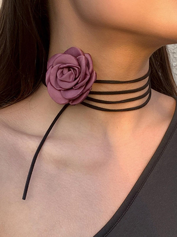 Elegante Bloem Choker Ketting