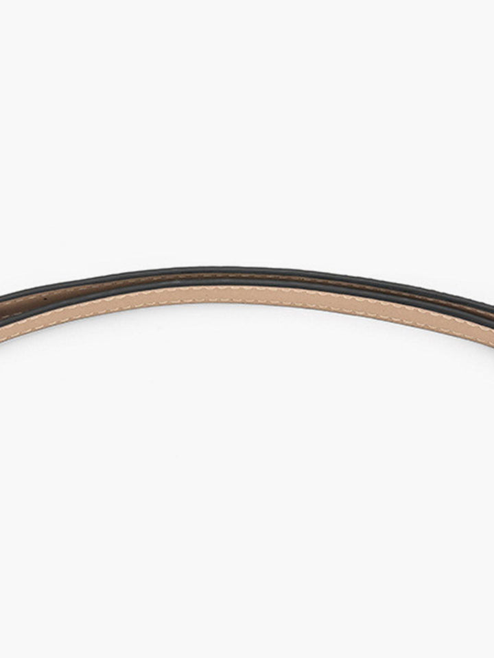 CALORA_ Verstelbare Slanke Leren Riem voor Elegante Outfits