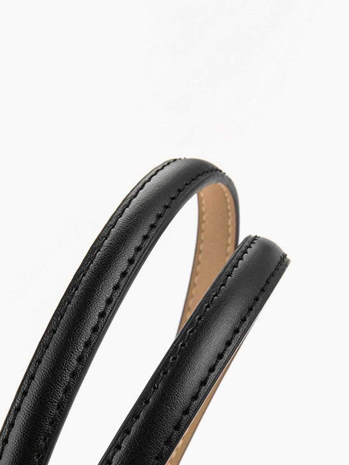 CALORA_ Verstelbare Slanke Leren Riem voor Elegante Outfits