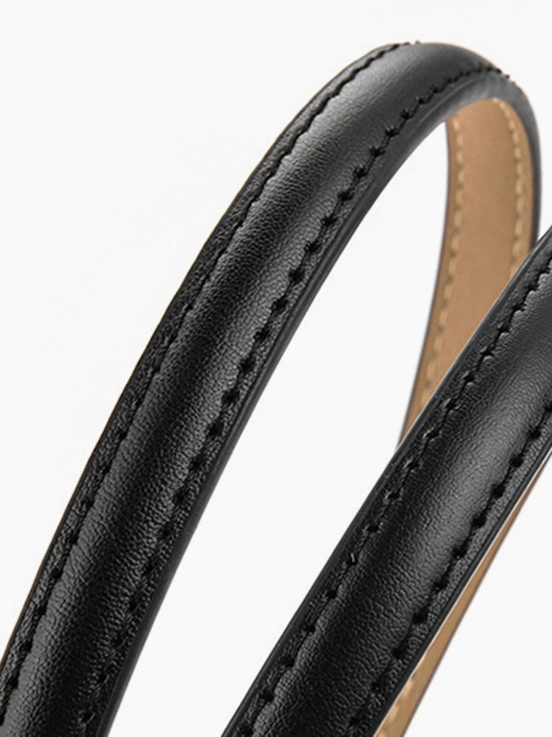 CALORA_ Verstelbare Slanke Leren Riem voor Elegante Outfits
