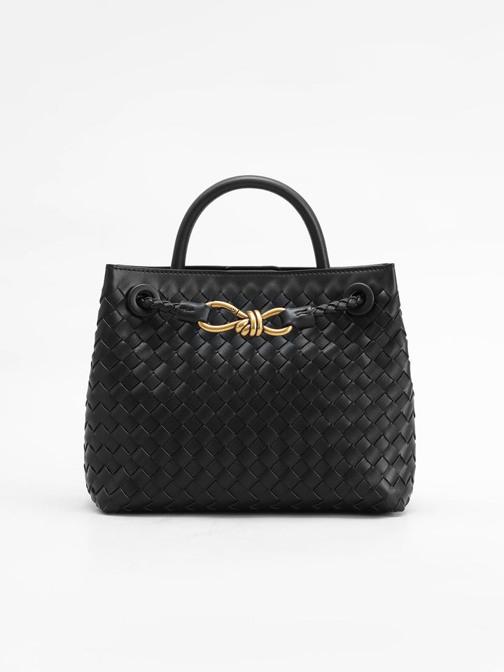 Ravelli | Metalen twist detail Schouder en Handtas in Vegan Leer