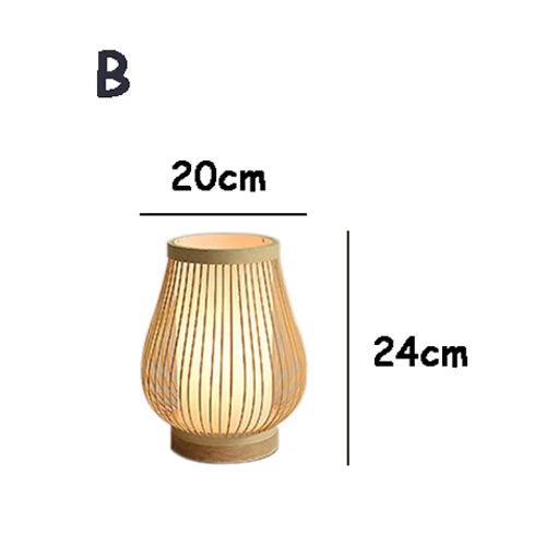 CALORA_ Kiyomi Japanse Stijl Lamp - Zen-inspiratie en Natuurlijke Materialen