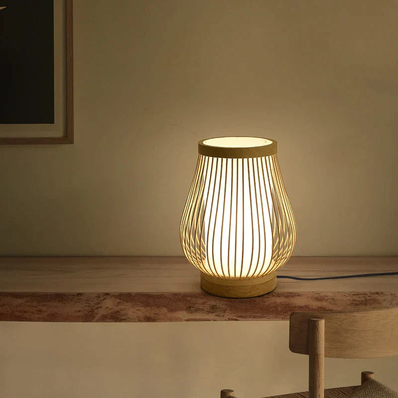 CALORA_ Kiyomi Japanse Stijl Lamp - Zen-inspiratie en Natuurlijke Materialen