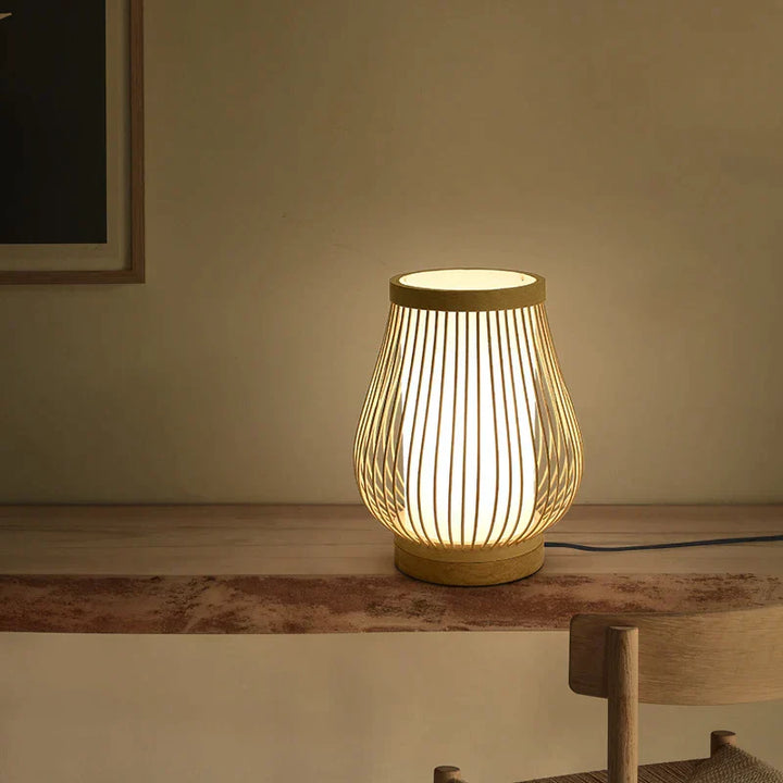 CALORA_ Kiyomi Japanse Stijl Lamp - Zen-inspiratie en Natuurlijke Materialen