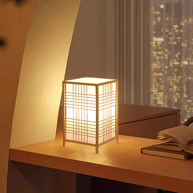 CALORA_ Kiyomi Japanse Stijl Lamp - Zen-inspiratie en Natuurlijke Materialen