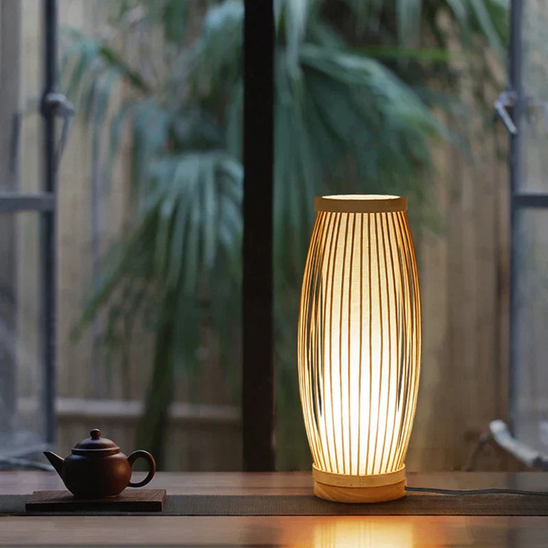 CALORA_ Kiyomi Japanse Stijl Lamp - Zen-inspiratie en Natuurlijke Materialen