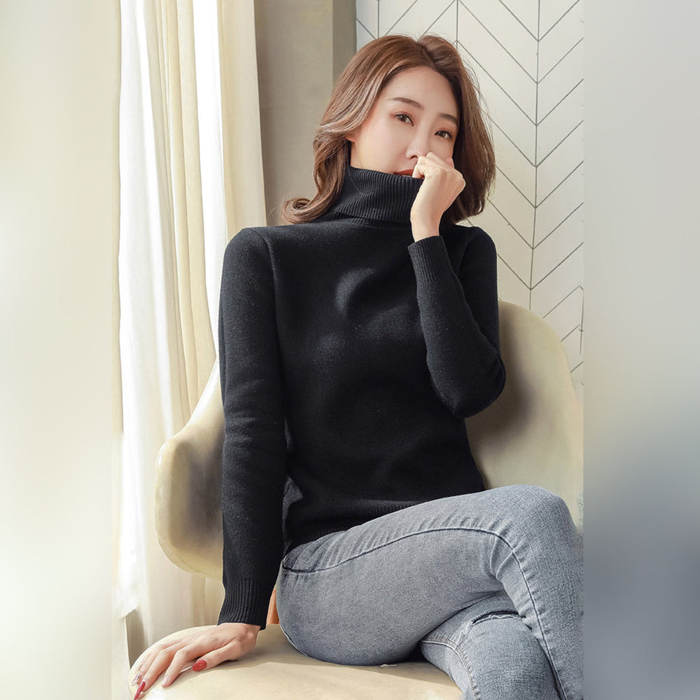 CALORA_ Veer | Dames herfst- en wintertrui met coltrui