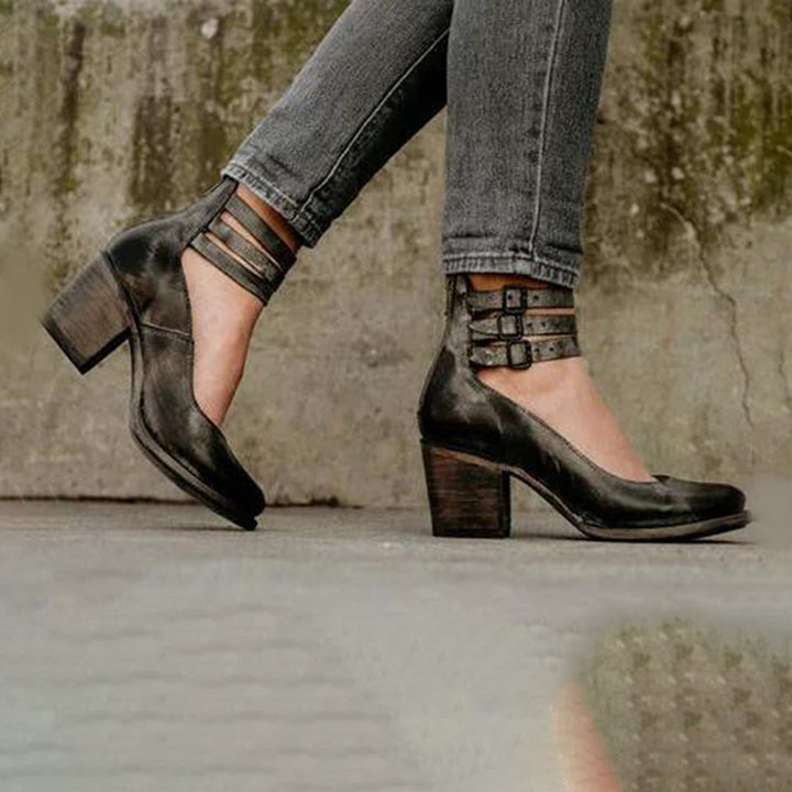 CALORA_ Comfortabele en Stijlvolle Dames Sandalen met Hak voor de Zomer en Lente