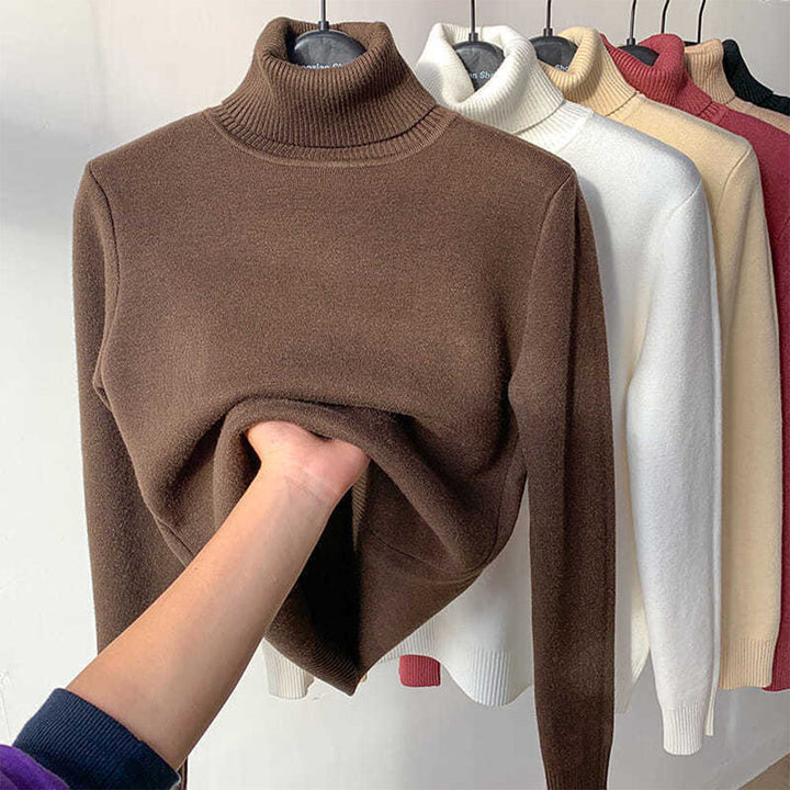 CALORA_ Veer | Dames herfst- en wintertrui met coltrui