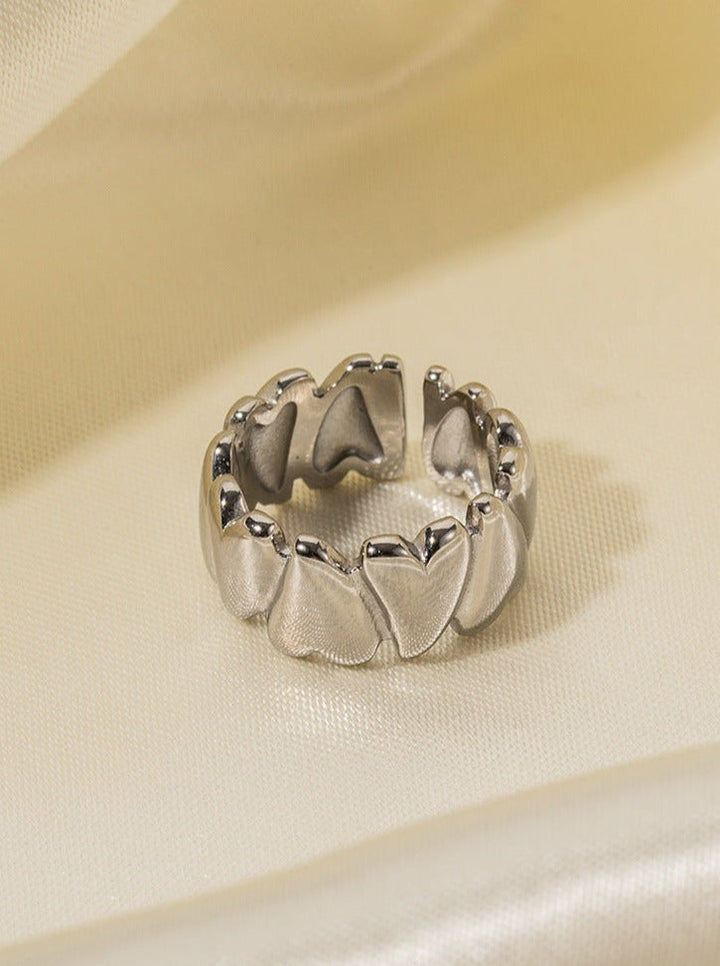 CALORA_ 18K Gouden RVS Liefde Open Ring