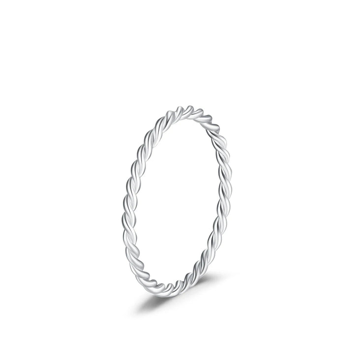 CALORA_ 925 Sterling Silver Minimalistische Draaibare Stapelbare Mode Ring