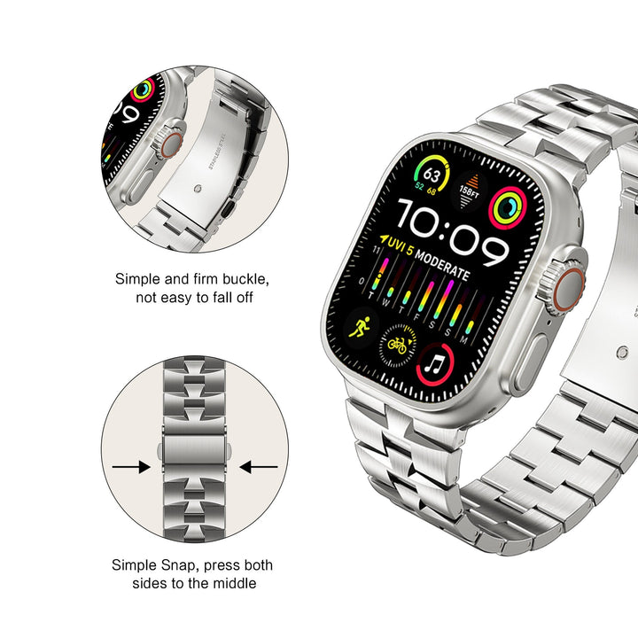 CALORA_ AW-22 Roestvrijstalen Horlogeband Voor Apple Watch Ultra