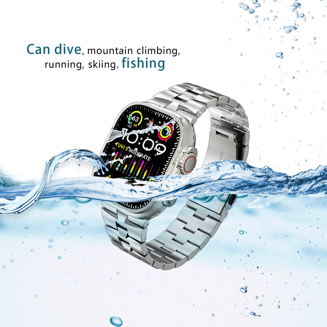 CALORA_ AW-22 Roestvrijstalen Horlogeband Voor Apple Watch Ultra