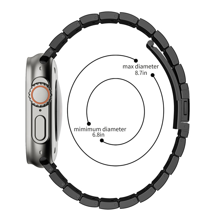 CALORA_ AW-22 Roestvrijstalen Horlogeband Voor Apple Watch Ultra