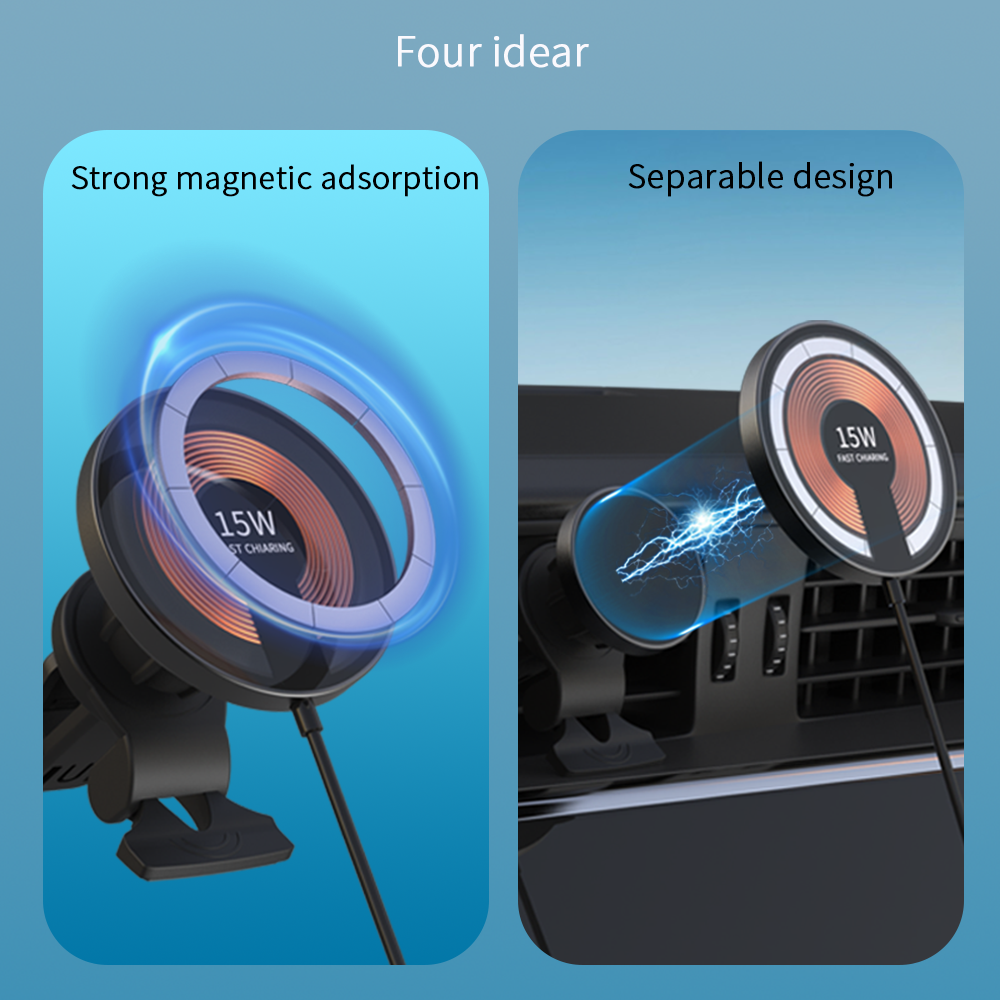 CALORA_ Afneembare 2-in-1 Auto Magnetische Oplader met Snellader Functie