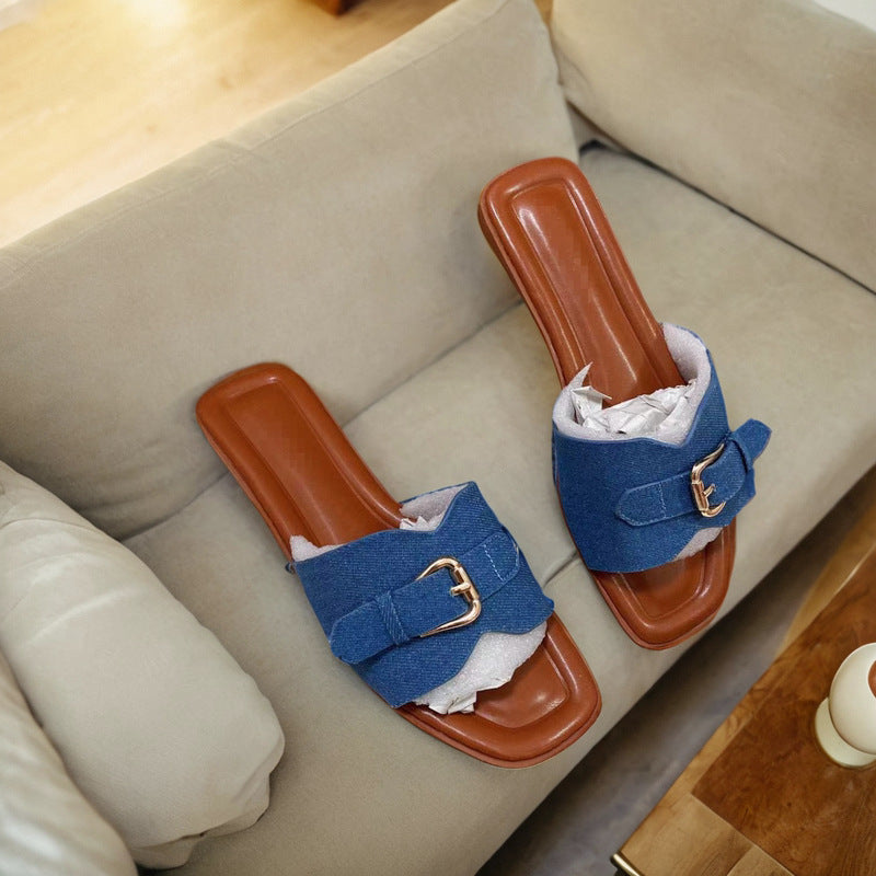 CALORA_ Afrikaanse Elegante Vrouwelijke Flat Slippers