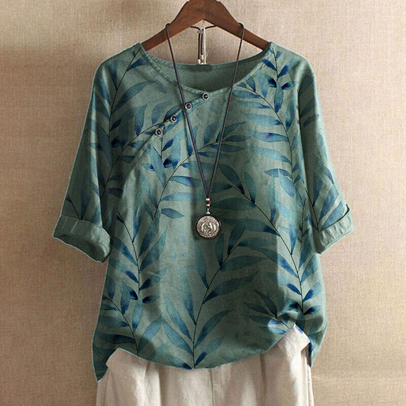 CALORA_ Alice | Vintage Retro bloemenshirt