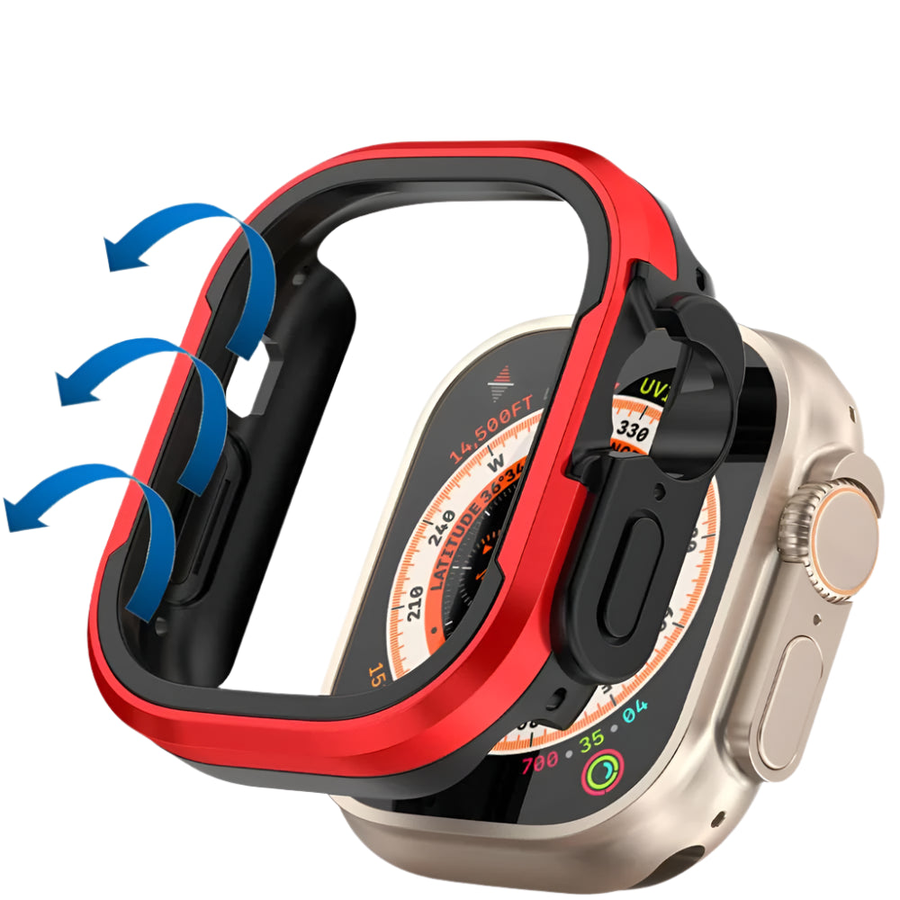 CALORA_ Aluminiumlegering Case Voor Apple Watch Met Volledige Bescherming