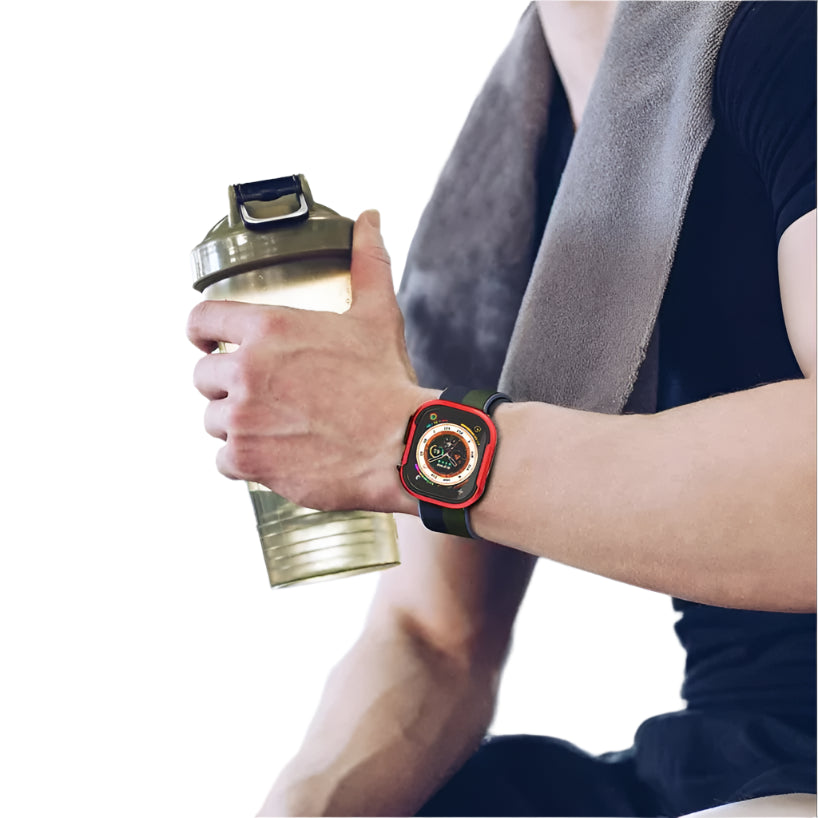 CALORA_ Aluminiumlegering Case Voor Apple Watch Met Volledige Bescherming