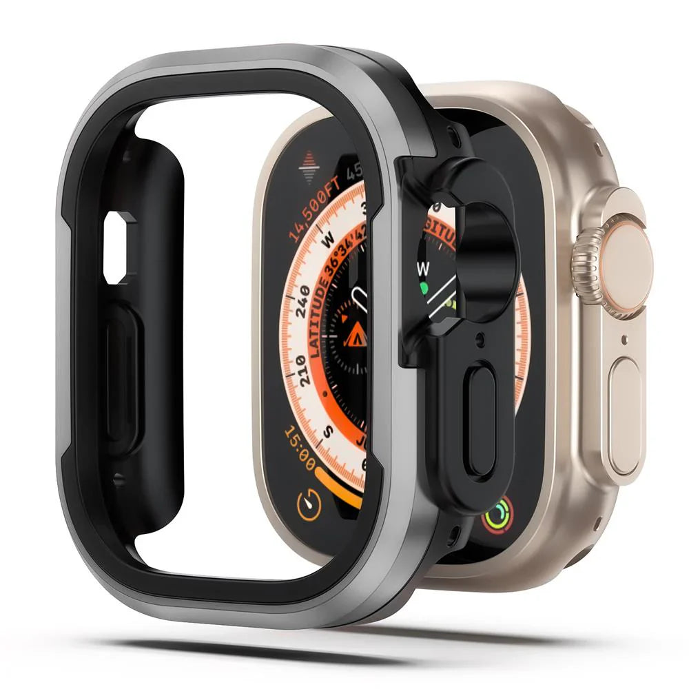 CALORA_ Aluminiumlegering Case Voor Apple Watch Met Volledige Bescherming
