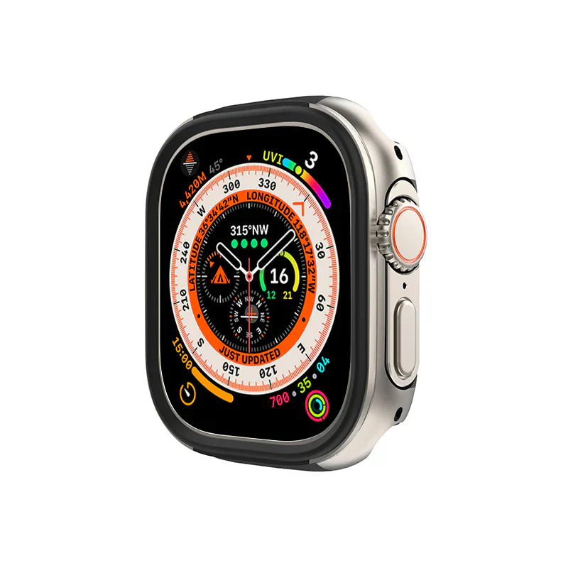 CALORA_ Aluminiumlegering Case Voor Apple Watch Ultra met Volledige Bescherming