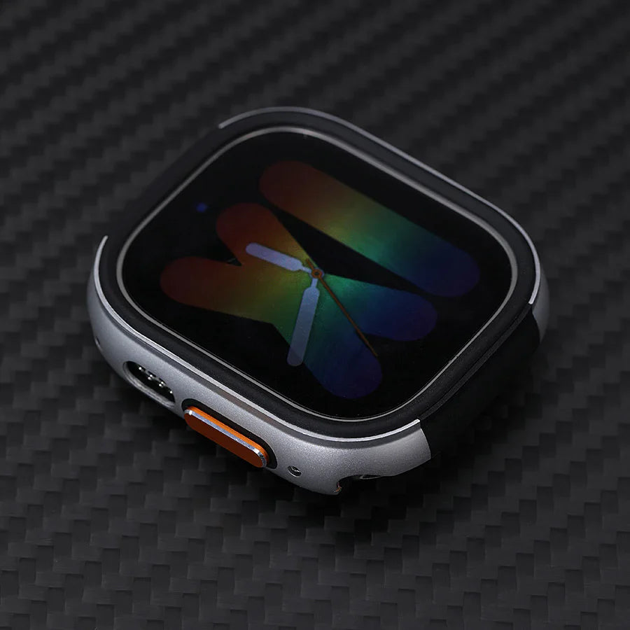 CALORA_ Aluminiumlegering Case Voor Apple Watch Ultra met Volledige Bescherming