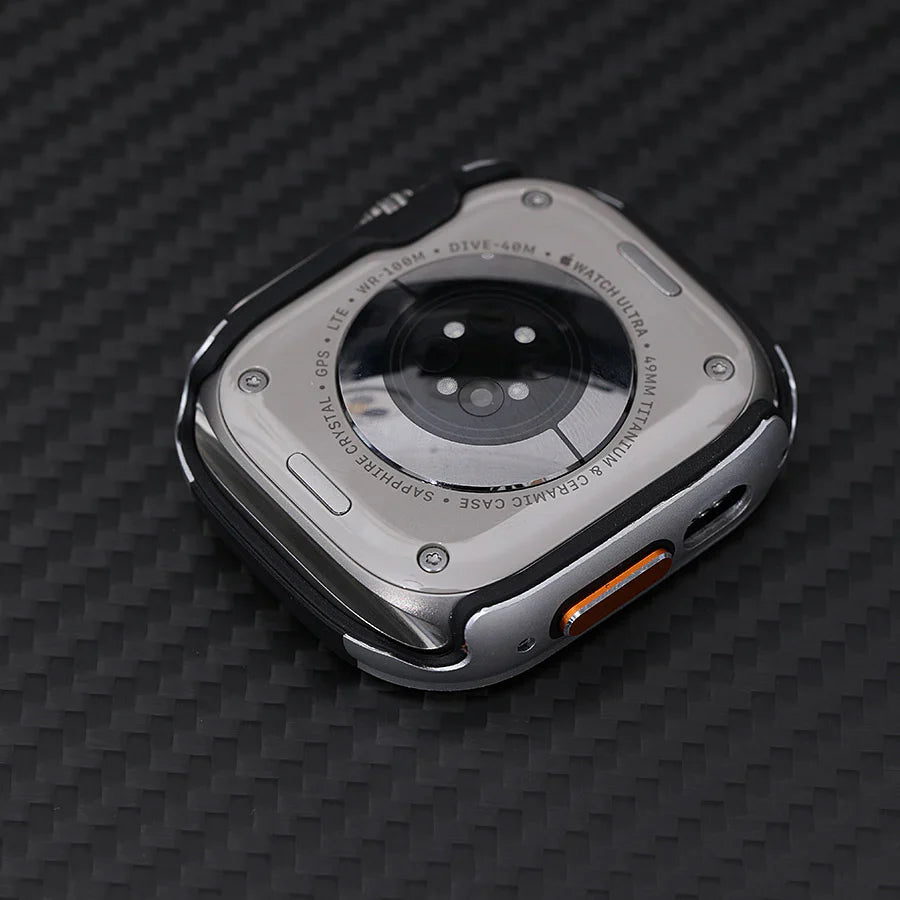 CALORA_ Aluminiumlegering Case Voor Apple Watch Ultra met Volledige Bescherming