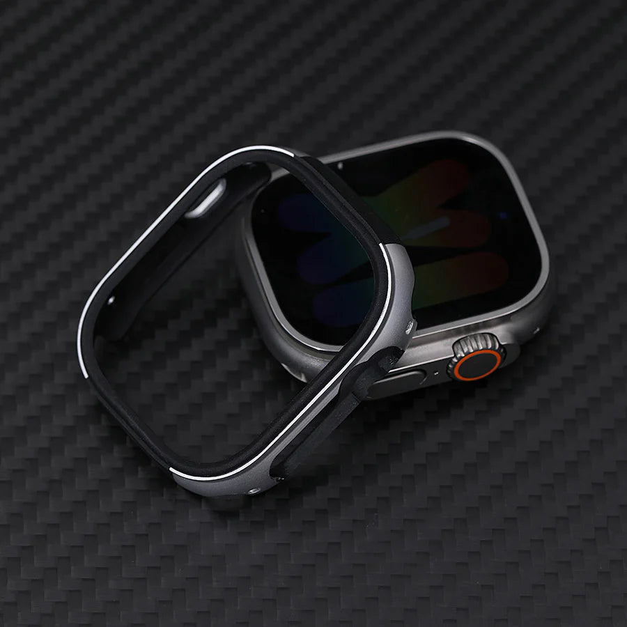 CALORA_ Aluminiumlegering Case Voor Apple Watch Ultra met Volledige Bescherming