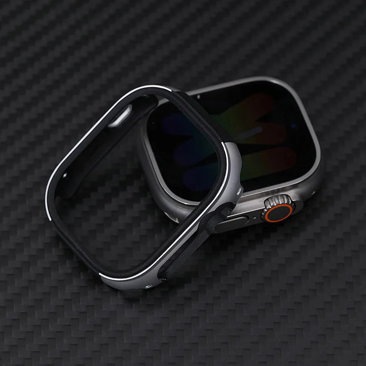 CALORA_ Aluminiumlegering Case Voor Apple Watch Ultra met Volledige Bescherming