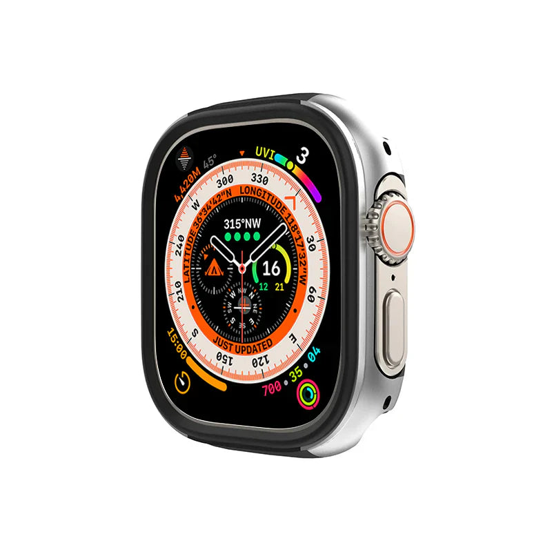 CALORA_ Aluminiumlegering Case Voor Apple Watch Ultra met Volledige Bescherming
