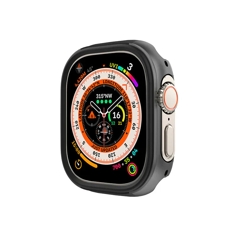 CALORA_ Aluminiumlegering Case Voor Apple Watch Ultra met Volledige Bescherming