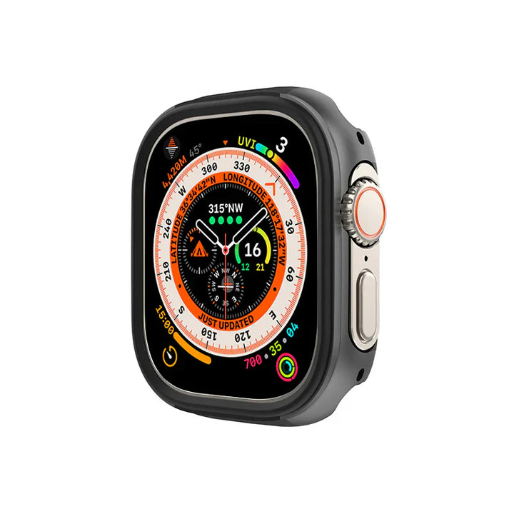 CALORA_ Aluminiumlegering Case Voor Apple Watch Ultra met Volledige Bescherming