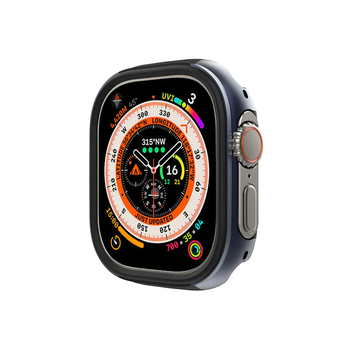 CALORA_ Aluminiumlegering Case Voor Apple Watch Ultra met Volledige Bescherming