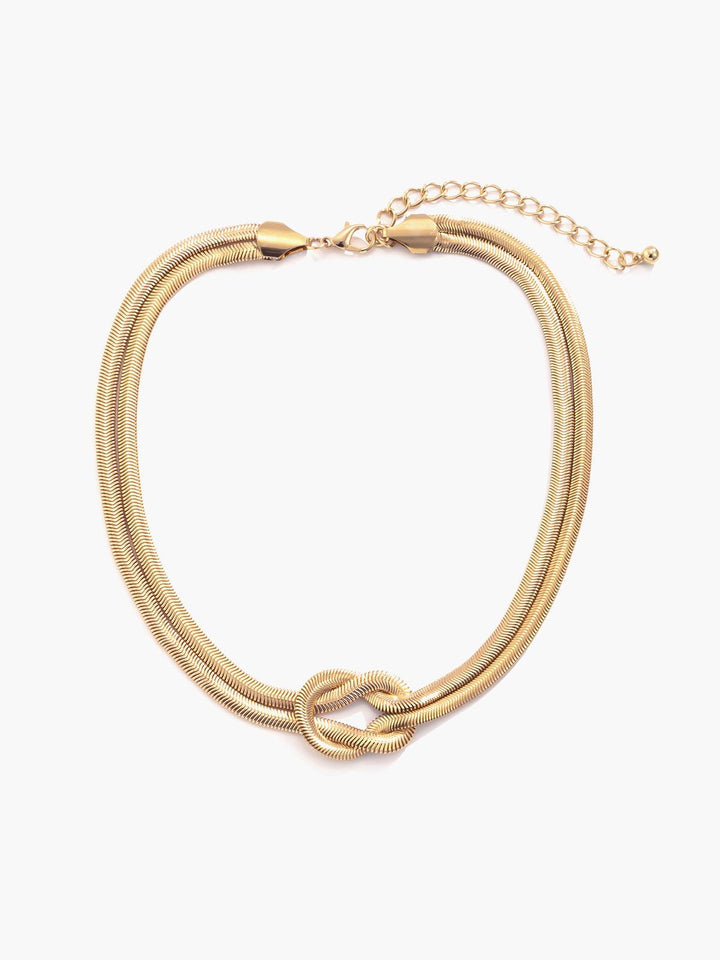 CALORA_ Amour | Liefde Geknoopte Slang Ketting
