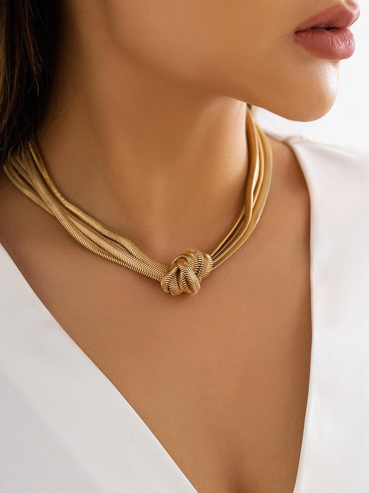 CALORA_ Amour | Liefde Geknoopte Slang Ketting