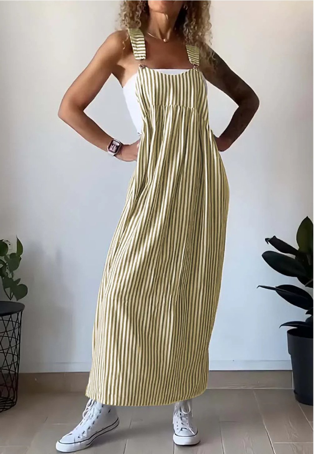 CALORA_ Arlette | Casual Gestreepte Jumpsuit