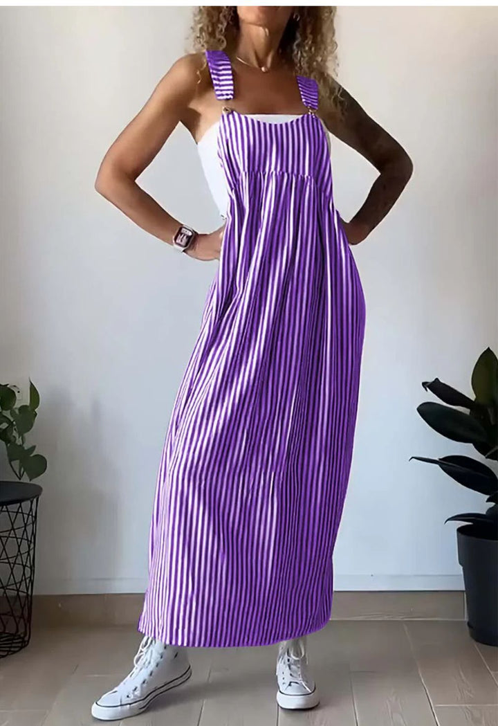 CALORA_ Arlette | Casual Gestreepte Jumpsuit