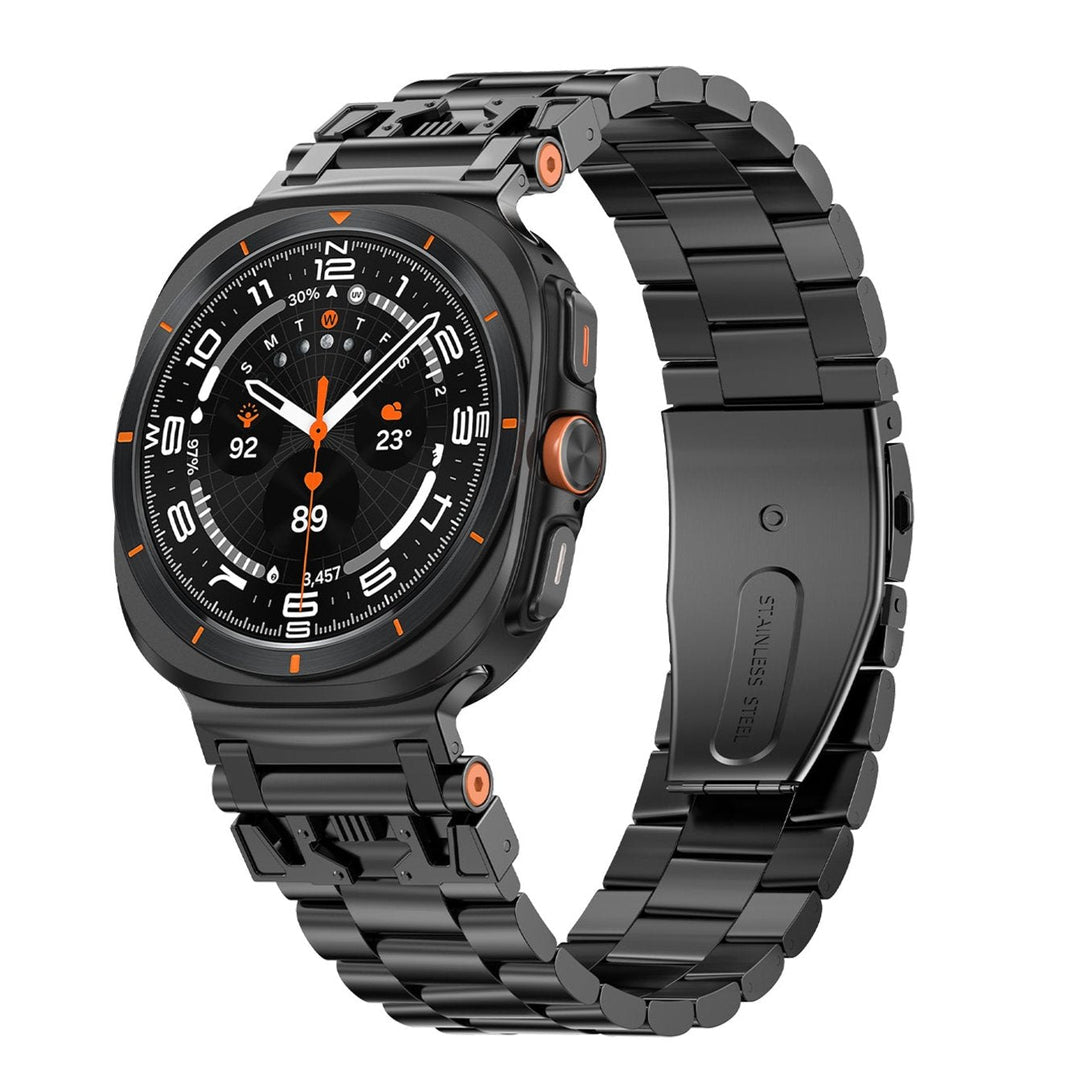 CALORA_ Armor RVS Band Voor Samsung Watch 7 Ultra van Hoogwaardig Staal