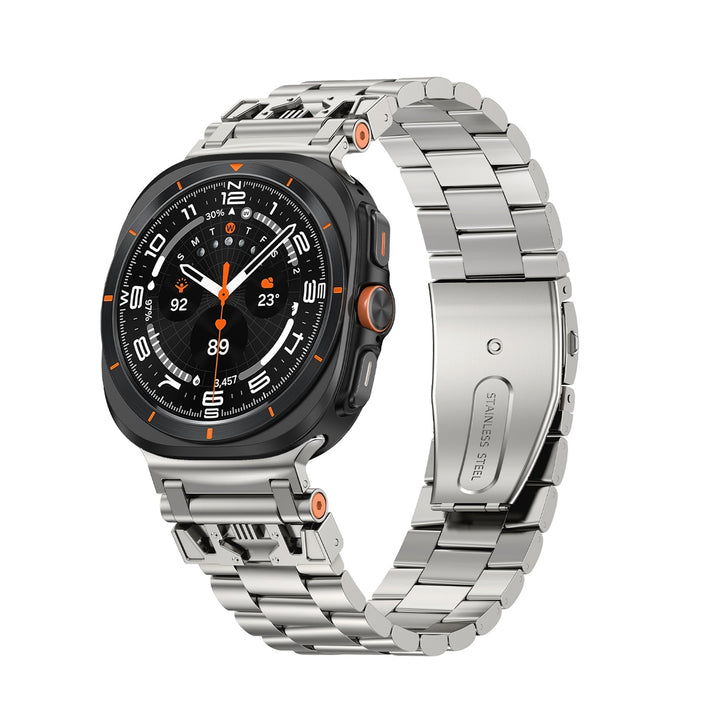 CALORA_ Armor RVS Band Voor Samsung Watch 7 Ultra van Hoogwaardig Staal