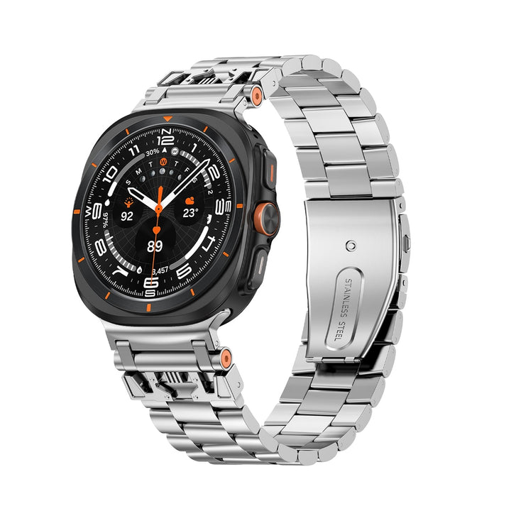 CALORA_ Armor RVS Band Voor Samsung Watch 7 Ultra van Hoogwaardig Staal